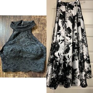 Black/white prom dress